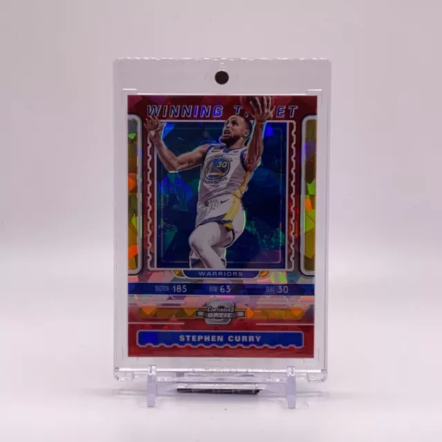 2019-20 Optic Contenders Stephen Curry Winning Ticket Red Cracked Ice