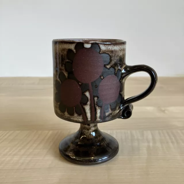 Vintage 70s | Briglin Studio Pottery glazed Earthenware | Footed Mug | Rare VGC.