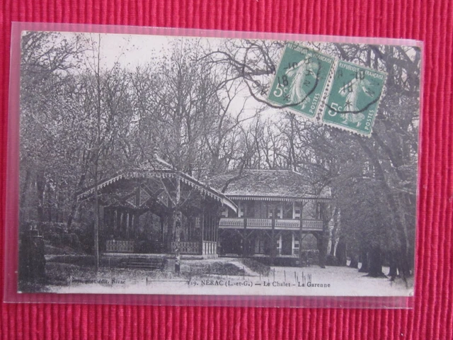 Cpa Ecrite Timbre Nerac Le Chalet La Garenne 47 Lot Et Garonne
