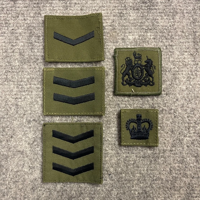 thumbnail image 2 of Olive Green Rank Patch - Commando / Airborne Style - 5cm X 7cm - All Ranks 2 of 2