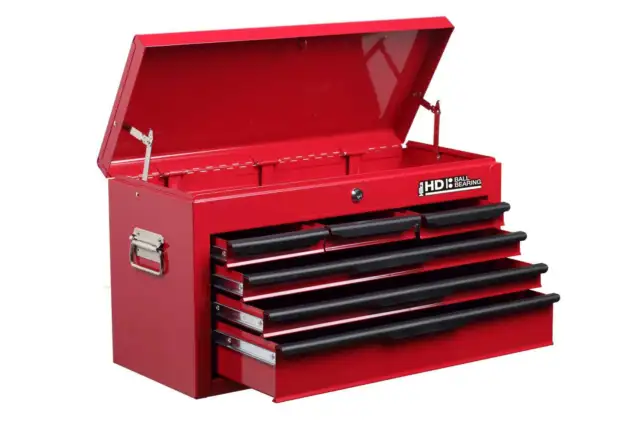 Hilka Tool Chest New Red Metal Garage Tools Storage Box Cabinet 6 Drawer Bbs