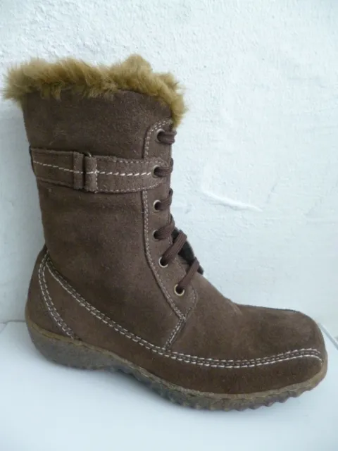 Marco Tozzi Bottes Bottines Bottes Chaussures D'Hiver Cuir Braun Neuf