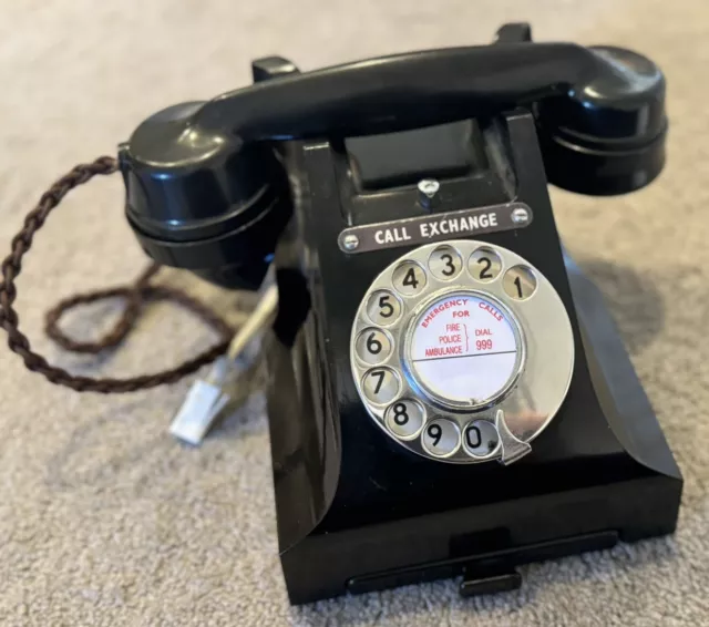 Vintage GPO 312 Bakelite Rotary Dial Telephone - Iconic British Retro
