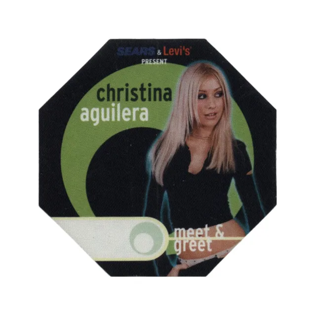 Christina Aguilera 2000 Psykoblast concert tour Backstage Pass