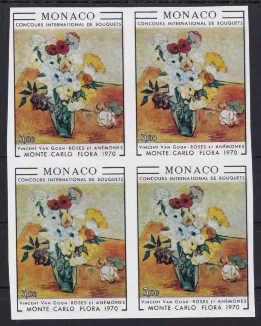 Monaco Yvert 817 postfr./mnh Blumen flowers 1970 ungez.IMPERF. -26448