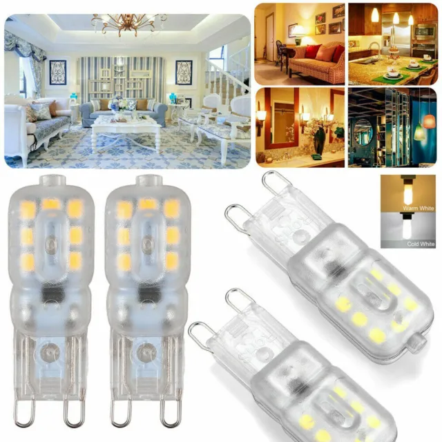 10X G9 3W LED Dimmable Capsule Light Bulb Replace Halogen Lamps AC220-240V White