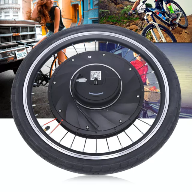 20"/24" Electric E-Bike Front Wheel Bicycle Motor Conversion Kit with Battery