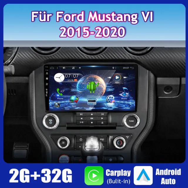 Für Ford Mustang VI 2015-2020 Android 13 Autoradio GPS Navi CarPlay RDS 2GB+32GB