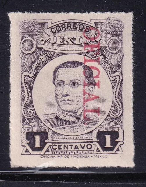 ucv87  Mexico 1921 Ignacio Zaragoza  Sc#O155 Mc#123lb official mail