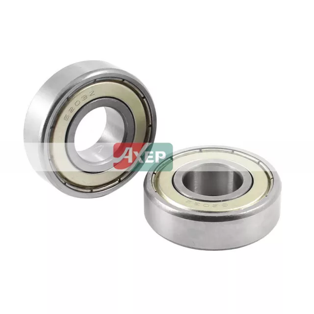 A● 2 Pcs 6203Z 12x17x40mm Roller-Skating Deep Groove Ball Bearing 2