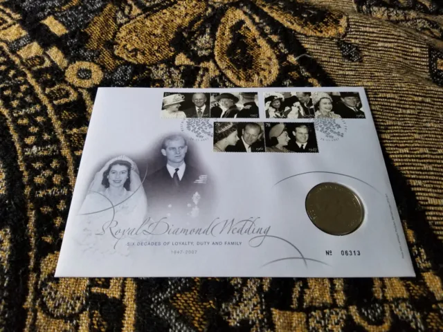 Great Britain First Day Cover - 5 Pounds 2007 - Diamond Wedding Anniversary Q52