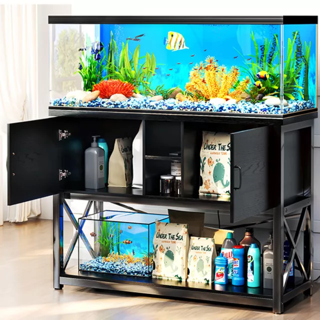 50-gallon bow-front aquarium and stand $230