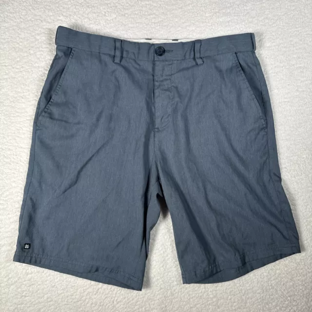 Micros Mens Blue Slash Pocket Chino Shorts Waist 34