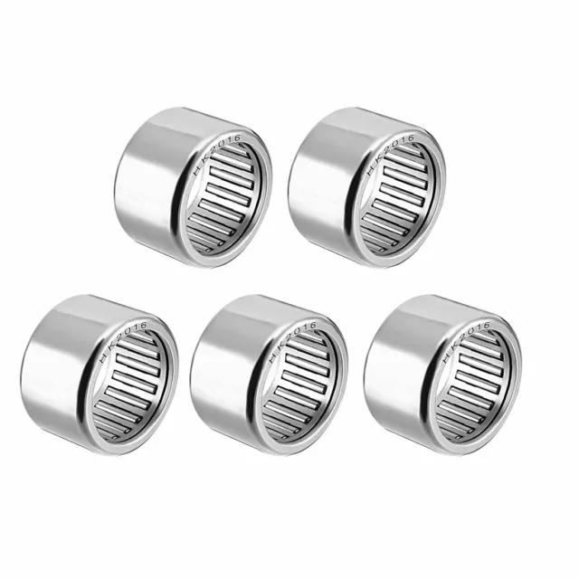 HK2016 Drawn Cup Needle Roller Bearings 20mm Bore Dia, 26mm OD, 16mm Width 5pcs