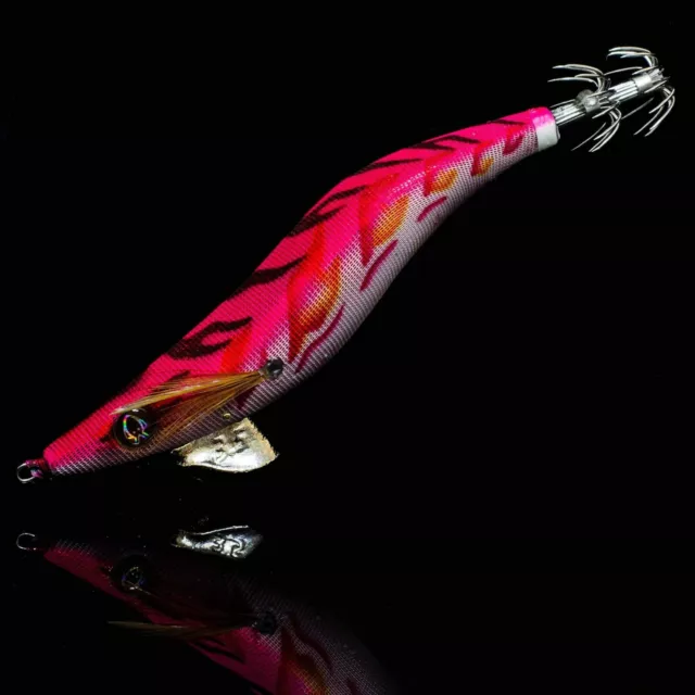 Rui Squid Jig Fireblood Pink Size 3.5 Red Belly Egi Fishing Lure