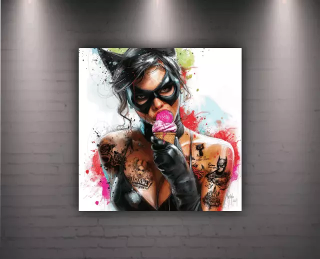 Sexy Cat Woman Patrice Murciano Canvas Wall Art Print Mounted And Ready To Hang 2