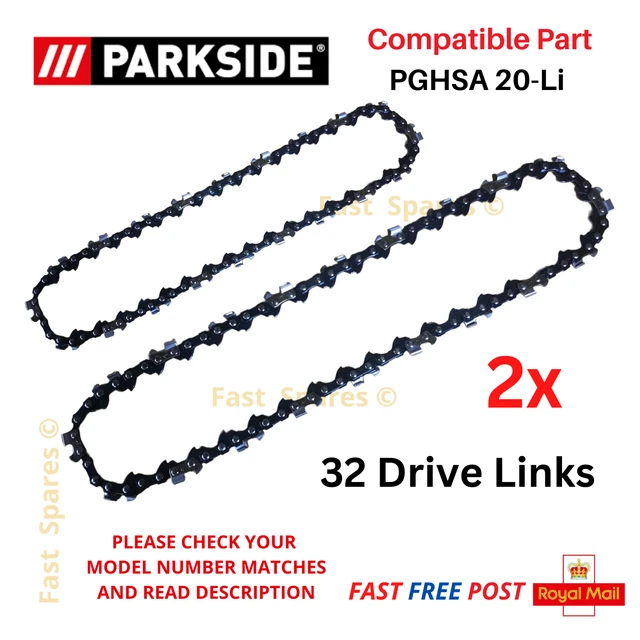 PARKSIDE PGHSA 20-LI A1 Pruning Saw Chainsaw Chains 20cm 8" 32 Drive