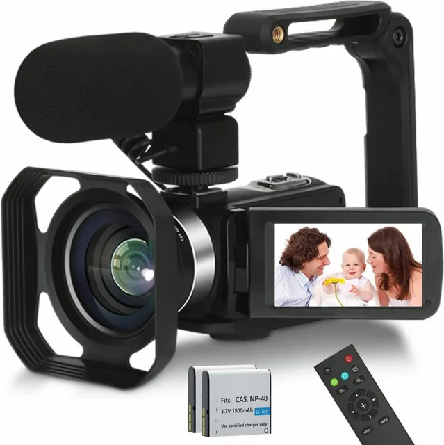 Video Camera Camcorder 4K 24MP Vlogging Camera for YouTube with IR Night Vision,