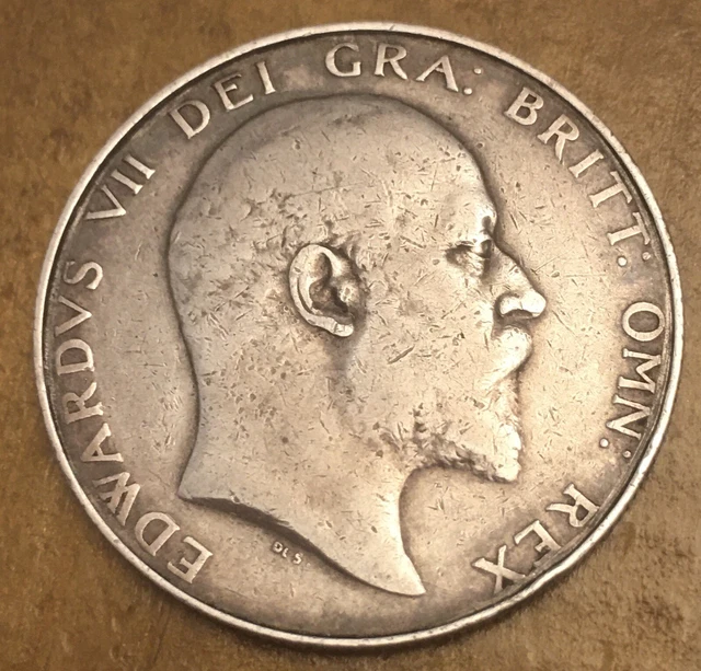 1904 Edward VII Silver Half Crown, Rare