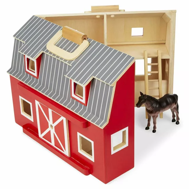 Melissa And Doug Pli Et Go Grange Amusant Portable Ferme Animaux Set de Jeux