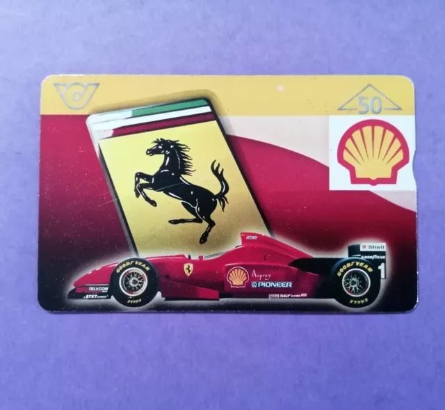 alte Ferrari Shell Telefonwertkarte Michael Schumacher Formel 1 Grand Prix 1996