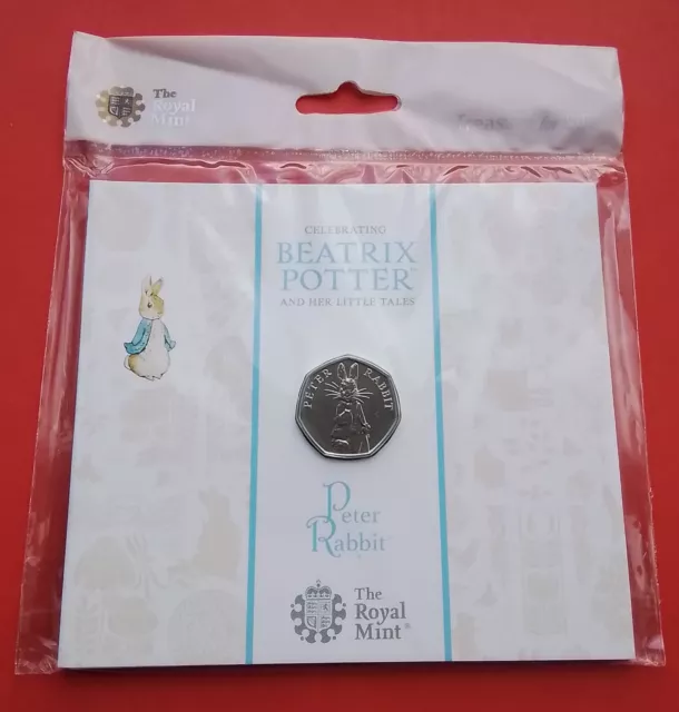 2019 50P - Peter Rabbit Fifty Pence - Brilliant Uncirculated - Bu - Coin Pack