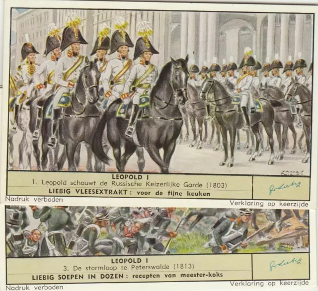 King Leopold I Of Belgium - 6 Liebig trade cards - san1669fiam issued in 1957