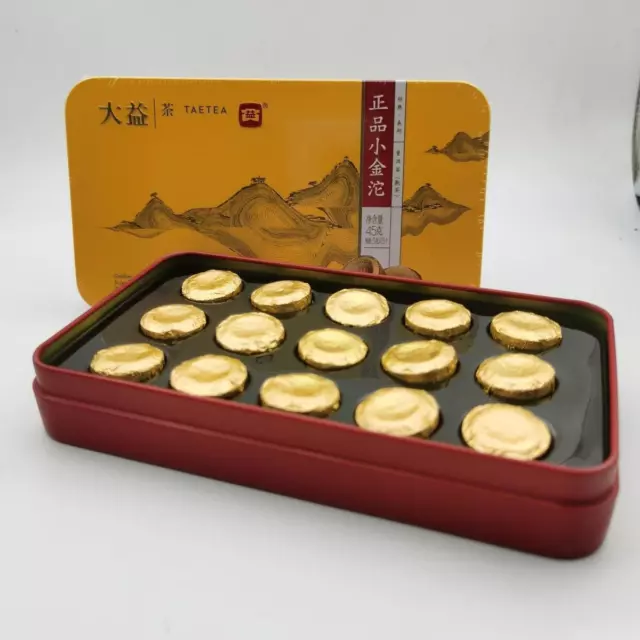 Xiaojintuo thé Pu'er cru et cuit 45 g/boîte 15 capsules thé Pu'er du Yunnan