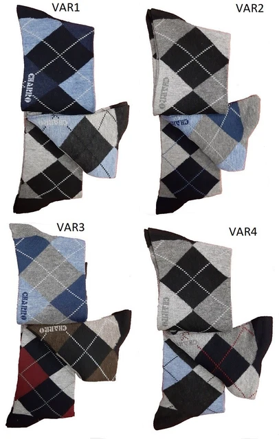 Charro 6 Paia Calze Work Uomo – Corte E Morbide In Cotone – Rinforzate Per Lavoro E Sport