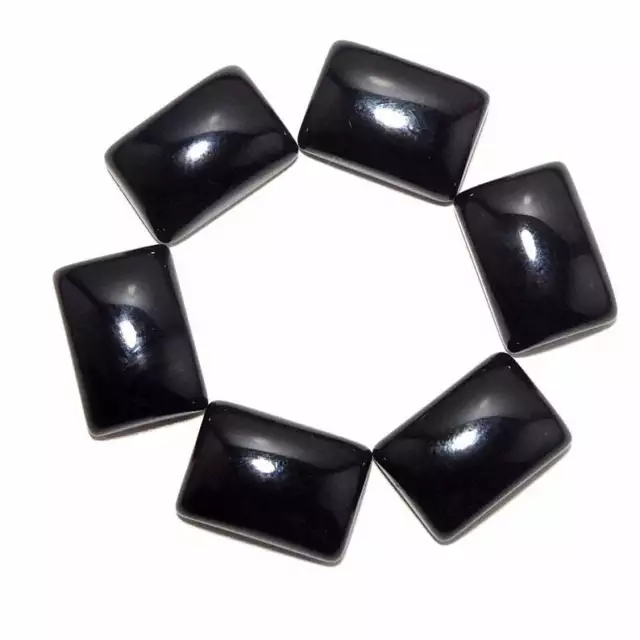 Lot Natural Black Onyx 6X8mm-18X25mm Rectangle Cabochon loose Gemstone