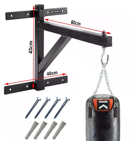 Wall Bracket Punch Bag Heavy Duty Boxing Bag MMA Steel Wall Mount Hanging Stand