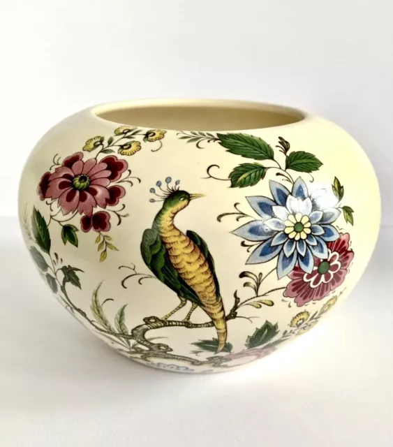 Vintage ￼ PURBECK CERAMICS SWANAGE ENGLAND BIRD OF PARADISE SUGAR BOWL