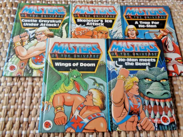 JOB LOT 1980s 5 x HE-MAN MASTERS OF THE UNIVERSE LADYBIRD BOOKS *VGC*