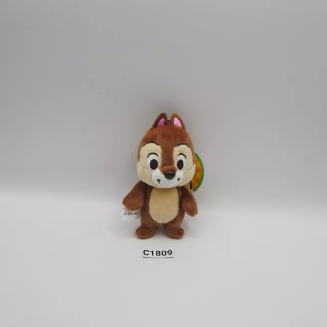 Chip & Dale C1809 Disney Delfino Plush Keychain 4" TAG Mascot Toy Doll Japan