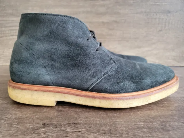 Common Projects Blue Suede Chelsea Lace up Boots Size 41 US 8.