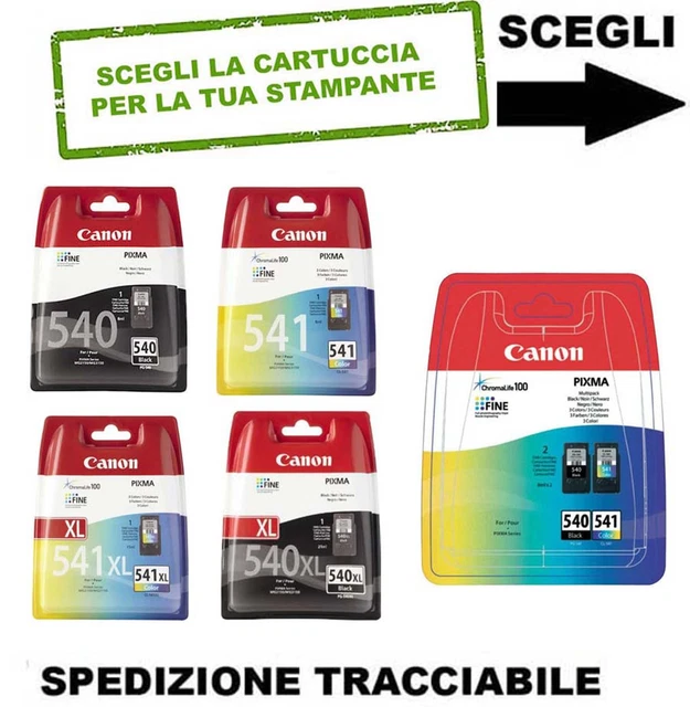 CARTUCCE ORIGINALI CANON 540-541 series, per Pixma