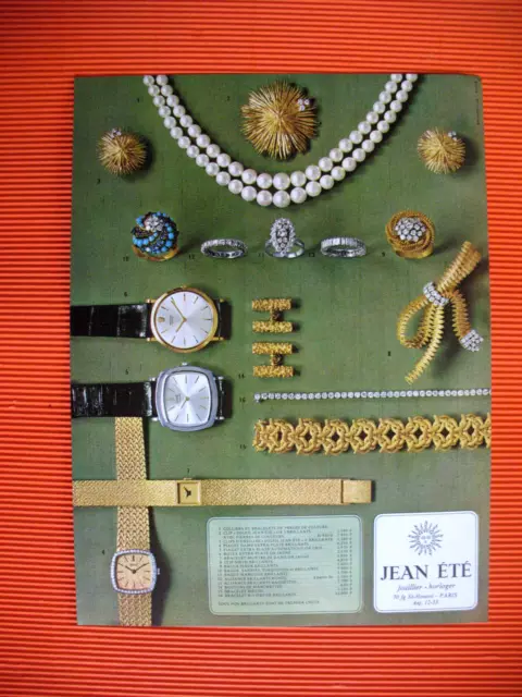 JEAN PRESS ADVERTISEMENT Summer JEWELER JEWELRY WATCHES AD 1965