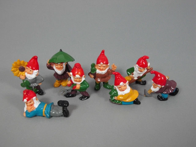 Hpf : Nani su Vaso 1989 - Set Completo Brillante Berretti " Gnomburloni "