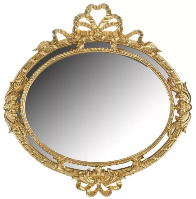 Wandspiegel Gold,Weiß Schwarz Barock Oval Flur Spiegel Antik 52cm Badspiegel