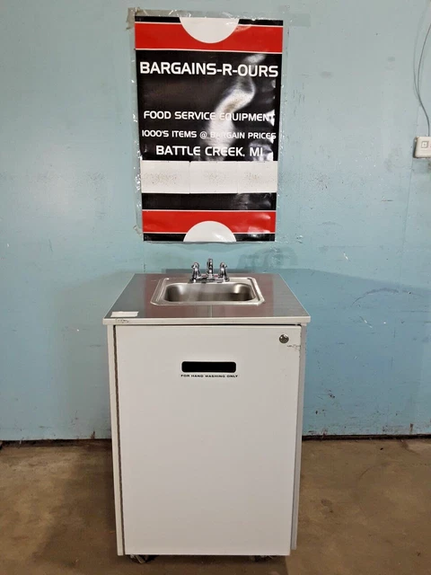 Portable Hand Wash Sink With S.s. Top One Basin Hot/Cold Function Built-In Unit