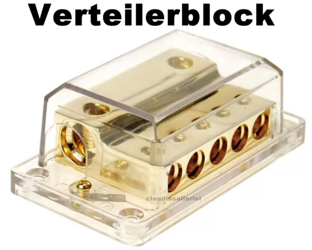 Stromkabel Verteilerblock Eingang 2x 35mm² 50mm² & Ausgang 5x 20mm² für Endstufe