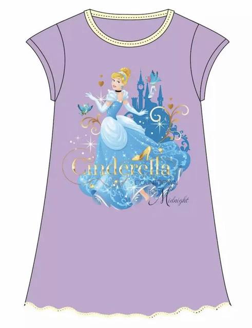Cinderella Purple Nightie Night Dress Pyjamas Age 2-3-4-5-6-7-8