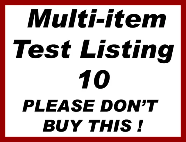 Test Auction 10 (Please don't buy, thanks!)