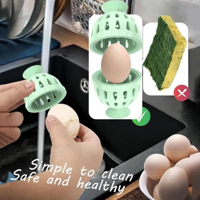 SILICONE EGG CLEANING Brush Easy to use Egg Cleaner Portable Egg Brush  Kitchen $13.26 - PicClick AU
