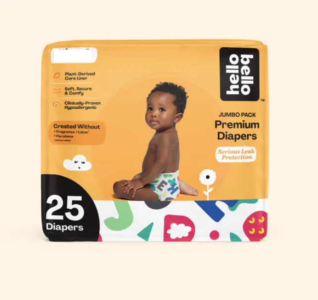 HELLO BELLO DIAPERS Jumbo Pack, Diapers & Baby Wipes, Size 3, 175