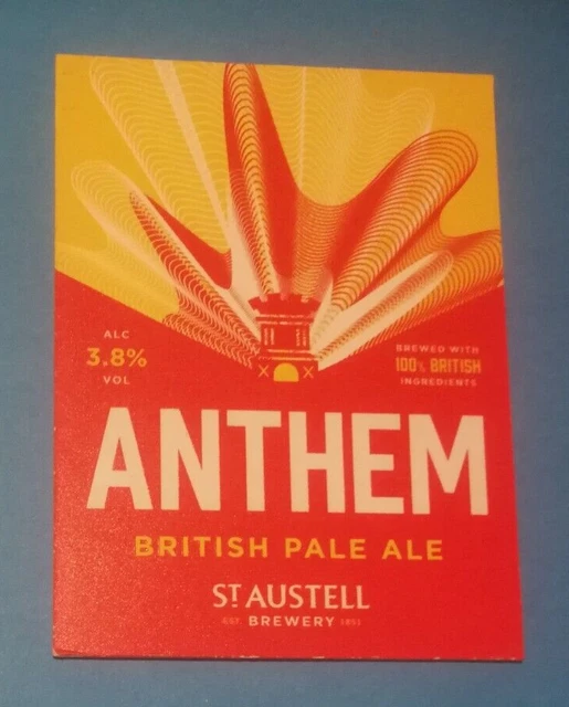 Bierpumpe Clip Abzeichen vorne ST AUSTELL Brauerei HYMNE Echt Ale Cornwall