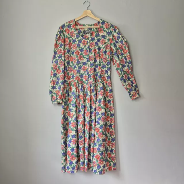 Marion Donaldson Vintage Dress Size 14 Floral Pattern Classic Design