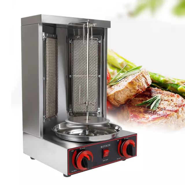 Vertical Gas Shawarma Broiler Machine Home Doner Kebab Gyro Grill Machine 3000W