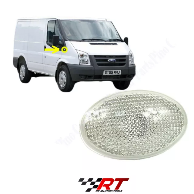 Side Marker Indicator Lamp Lens White Rh or Lh Fits Ford Transit MK6 MK7 1418382