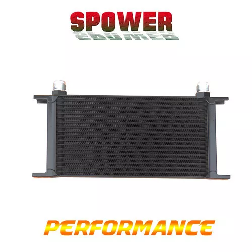 Universal 20 Row AN10 Engine Aluminum Oil Cooler Mocal Style Black